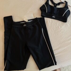 Alo Black and White Activewear Set